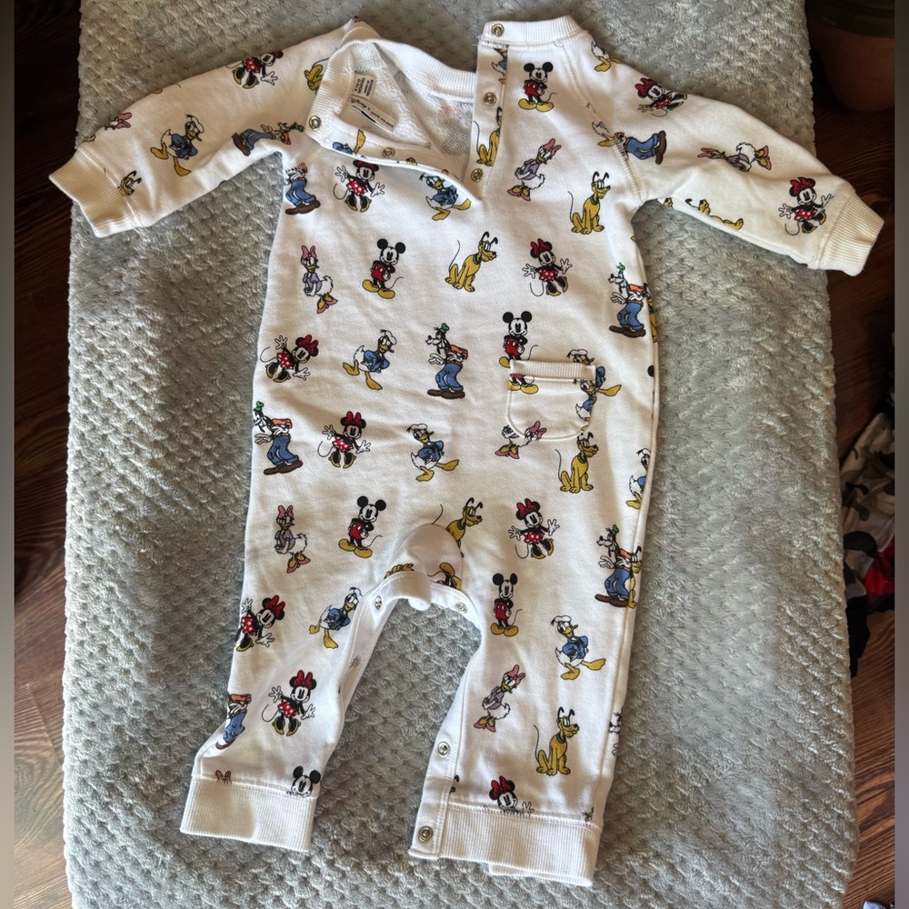 Janie & Jack x Disney Kids One Piece - White with Character Print